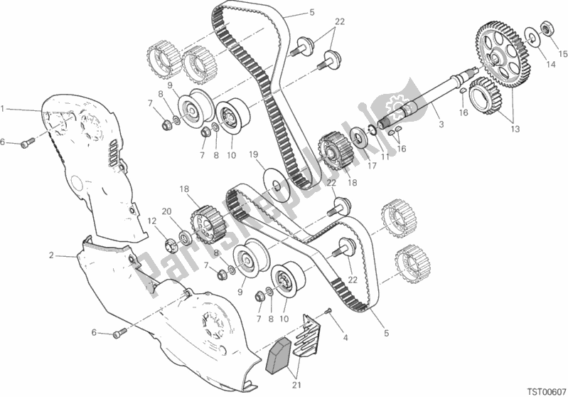 Todas las partes para Sistema De Cronometraje de Ducati Diavel Carbon FL Thailand 1200 2019